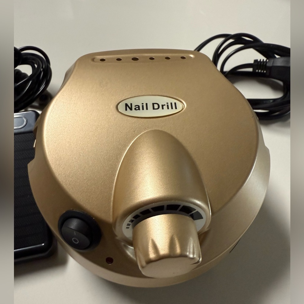 Gold Nail Drill with Foot Pedal